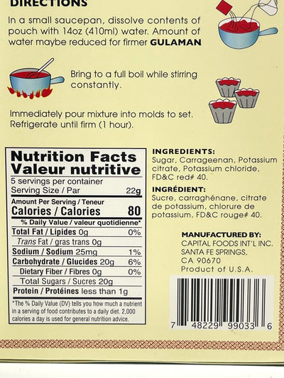 Nora Kitchen Unflavored Gulaman Red 90 g