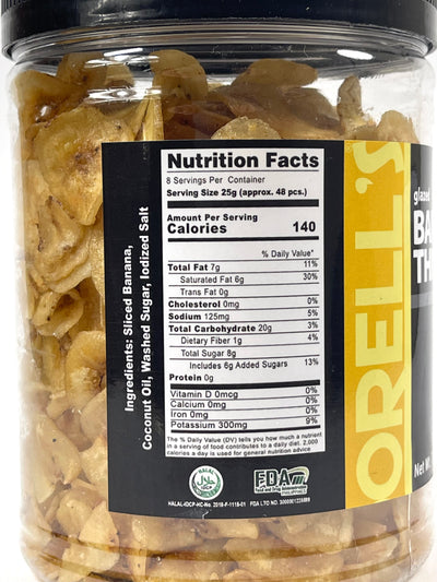 Orell's Glazed Banana Thins 200 g