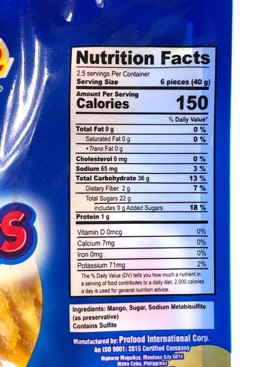 Philippine Dried Mangoes 100 g