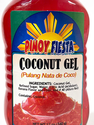 Pinoy Fiesta Coconut Gel Nata de Coco (Red) 12oz