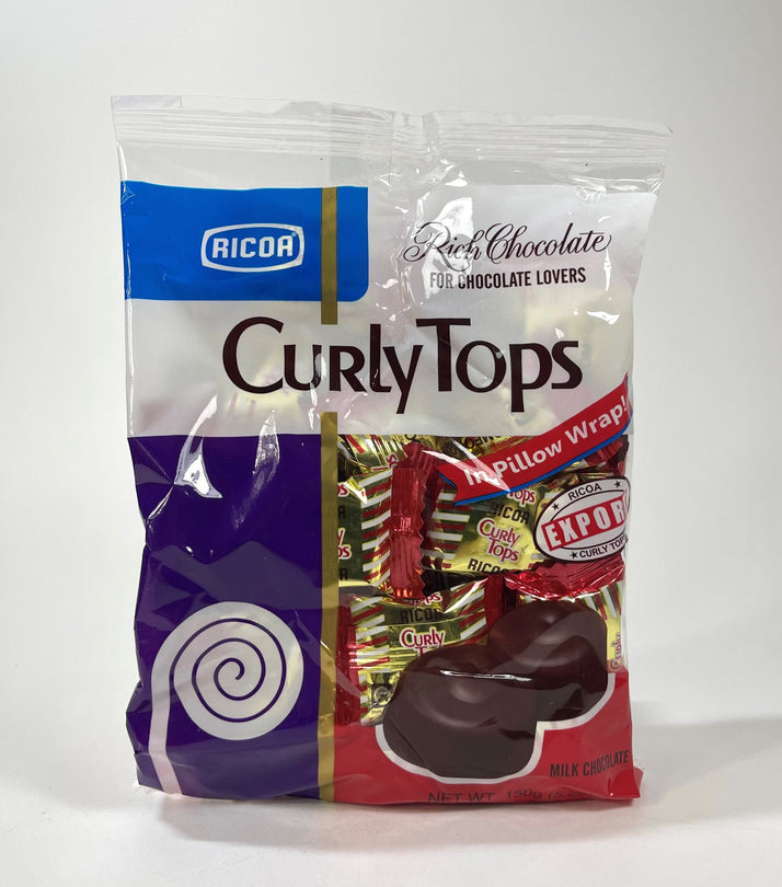 Ricoa Curly Tops Milk Chocolate 150 g